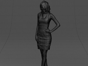 blue headscarf woman 0426 3D 模型