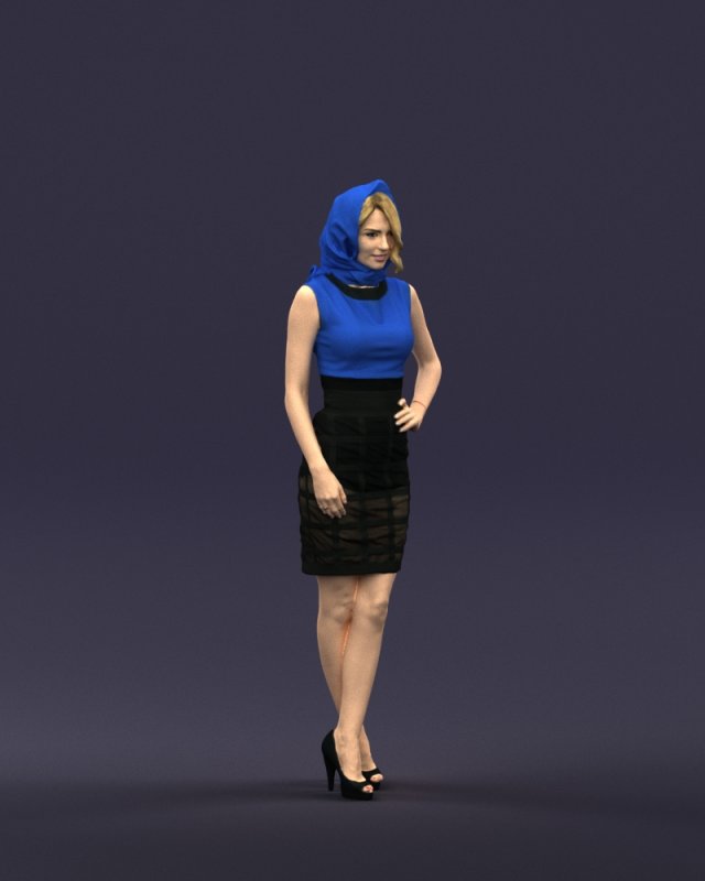 Blue headscarf discount