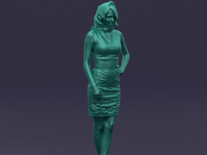 blue headscarf woman 0426 3d print ready 3D-printmodel