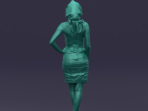 blue headscarf woman 0426 3d print ready 3D-printmodel