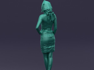 blue headscarf woman 0426 3d print ready 3D-printmodel