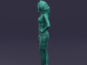 blue headscarf woman 0426 3d print ready 3D-printmodel