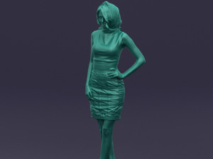 blue headscarf woman 0426 3d print ready 3D-printmodel