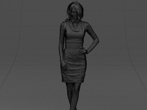 blue headscarf woman 0426 3d print ready 3D-printmodel