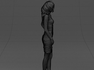 blue headscarf woman 0426 3d print ready 3D-printmodel
