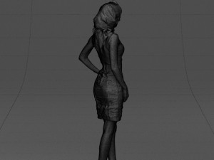 blue headscarf woman 0426 3d print ready 3D-printmodel