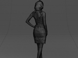 blue headscarf woman 0426 3d print ready 3D-printmodel