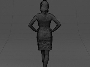 yellow headscarf woman 0427 Model 3D
