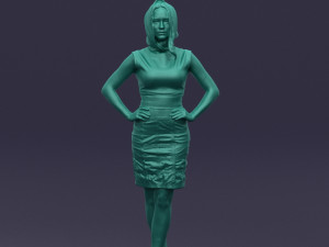 yellow headscarf woman 0427 3d print ready 3D 打印模型