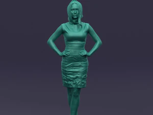 yellow headscarf woman 0427 3d print ready 3D Print Model