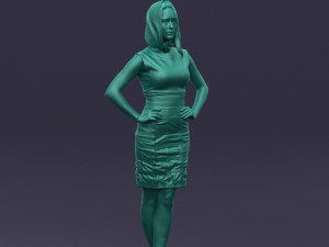 yellow headscarf woman 0427 3d print ready 3D 打印模型