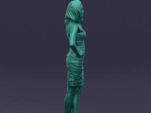 yellow headscarf woman 0427 3d print ready 3D 打印模型