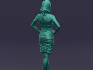 yellow headscarf woman 0427 3d print ready 3D 打印模型