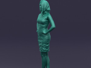 yellow headscarf woman 0427 3d print ready 3D 打印模型