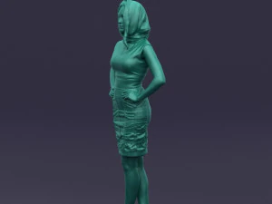 yellow headscarf woman 0427 3d print ready 3D Print Model