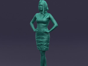 yellow headscarf woman 0427 3d print ready 3D 打印模型