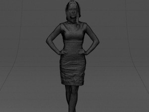 yellow headscarf woman 0427 3d print ready 3D 打印模型