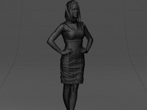 yellow headscarf woman 0427 3d print ready 3D 打印模型