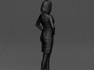 yellow headscarf woman 0427 3d print ready 3D 打印模型
