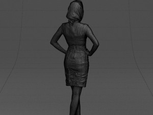 yellow headscarf woman 0427 3d print ready 3D 打印模型
