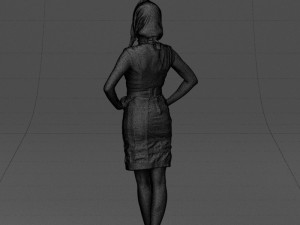 yellow headscarf woman 0427 3d print ready 3D 打印模型