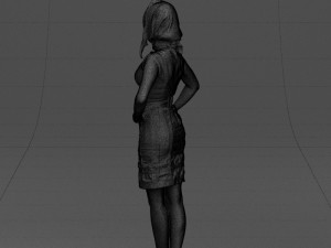 yellow headscarf woman 0427 3d print ready 3D 打印模型
