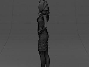 yellow headscarf woman 0427 3d print ready 3D 打印模型
