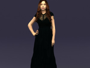 blacklongdresswoman0431 3D Model