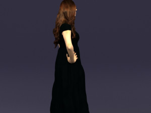 blacklongdresswoman0431 Modelo 3D