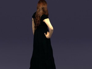 blacklongdresswoman0431 Modelo 3D