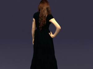 blacklongdresswoman0431 Modelo 3D