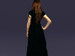 blacklongdresswoman0431 Modelo 3D