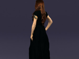 blacklongdresswoman0431 Modelo 3D