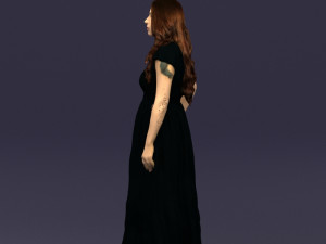 blacklongdresswoman0431 Modelo 3D