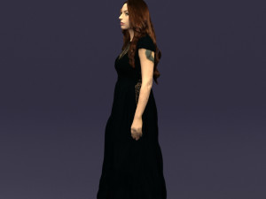 blacklongdresswoman0431 Modelo 3D