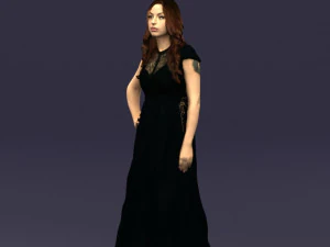 blacklongdresswoman0431 3D Model