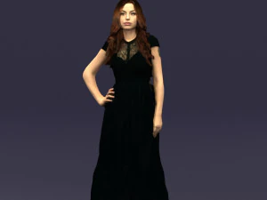 blacklongdresswoman0431 3D Model