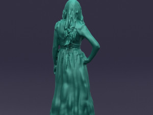 blacklongdresswoman0431 Modelo 3D