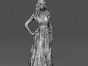 blacklongdresswoman0431 Modelo 3D