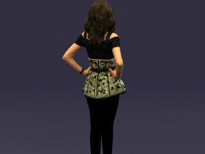 crossed legs woman 0433 3D Model