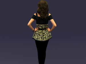 crossed legs woman 0433 3D Model