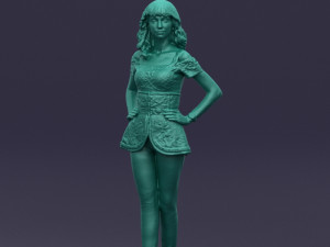 crossed legs woman 0433 3D Model