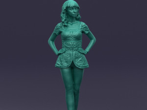 crossed legs woman 0433 3D Model