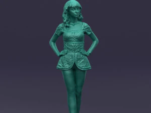 crossed legs woman 0433 3D Model