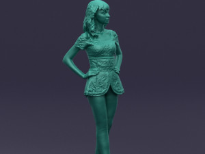 crossed legs woman 0433 3D Model