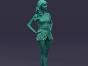crossed legs woman 0433 3D Model