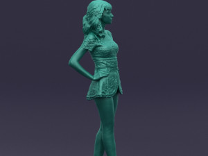 crossed legs woman 0433 3D Model