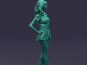 crossed legs woman 0433 3D Model