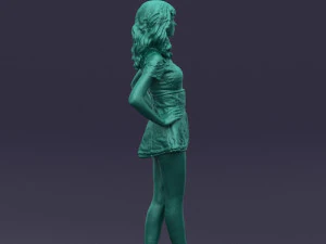 crossed legs woman 0433 3D Model