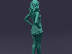 crossed legs woman 0433 3D Model